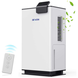 SEAVON SN180 Desumidificador 2000L com Mangueira de Drenagem, Área 560 m2, Branco