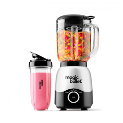 Liquidificador de Bancada com Capacidade de 1,4L, Copo para Viagem e Lâmina de Aço Inoxidável, 110V 600W, magic bullet, Prata