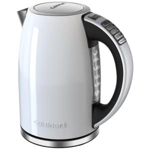 Chaleira Elétrica Inox Sem Fio Cuisinart 1,7 Litros com 6 Temperaturas Programadas Branca, CPK17