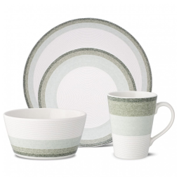Aparelho de Jantar para Todas as Ocasiões, Estilo Moderno com 4 Peças, Formato Redondo e Material de Porcelana, Noritake G037-04G