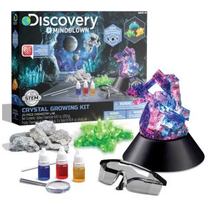 Kit de Cultivo de Cristais Inclui Formas e Moldes e Suporte de Exibição LED, DISCOVERY KIDS, Preto