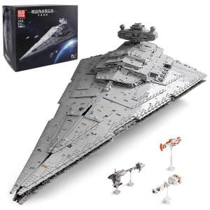 Kit de Construção Super Star Destroyer Imperial-Class com 11885 Peças para Crianças e Adultos, Mould King, Cinza