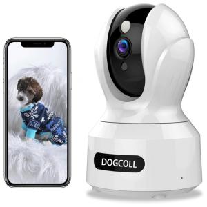 DOGCOOL Câmera de Segurança HD Baba Eletrônica Pet 360 Wi Fi 2.4G com Controle de Voz Alexa