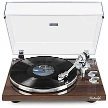 Retrolife Vitrola, Toca Discos Retro 3 Velocidades com Bluetooth e Alto Falantes Embutidos, Branca