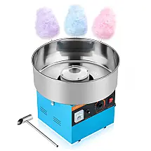 Máquina de Algodão Doce VEVOR Azul 1000W Aço Inox Tigela 38cm Uso Contínuo 110V
