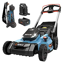 Cortador de Grama Elétrico SEM FIO SENIX X6 60 Volts, Trituração e Descarga Lateral – Bateria de Íon de Lítio