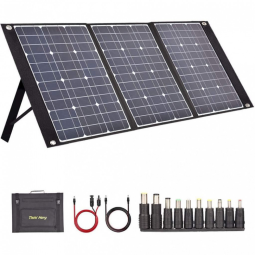 TISHI HERY Painel Solar Portátil, com saída USB, 50W, 18V, 1 unidade