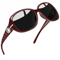 Óculos de Sol Feminino com Proteção UV, Joopin A24, Roxo e Cinza