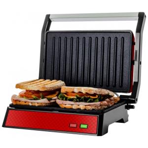 Sanduicheira Elétrica Antiaderente 2 Fatias, Aço Inox, 1000W, 110v, OVENTE GP0620R, Vermelho