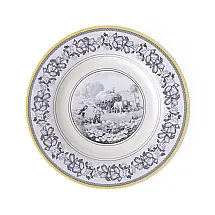 Prato Raso em Porcelana Premium para Jantar, 1 Unidade, Villeroy & Boch Audun, Branco e Cinza