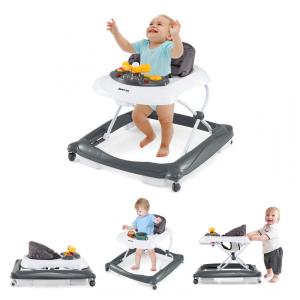 Baby Walker. 5 em 1 Atividade infantil Walker com rodas. Música. Almofada removível. Pusher dobrável de criança para