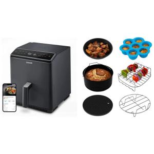 Fritadeira Elétrica AirFryer 6.8L de Capacidade com Painel de Controle Digital e 12 Predefinições, 1750W, 110v, COSORI, Preto