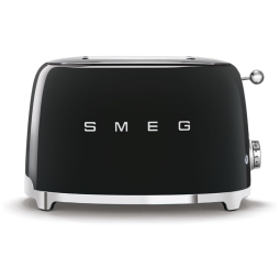 Torradeira Elétrica 4 Fatias em Aço Inoxidável, 110V, Smeg, Preta