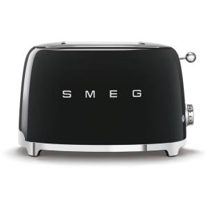 Torradeira Elétrica 4 Fatias em Aço Inoxidável, 110V, Smeg, Preta