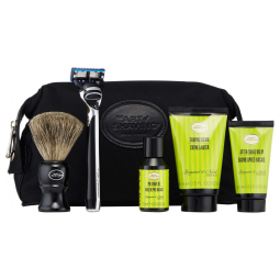 Kit de Barbear para Barba Profissional Portátil com Cera e Pente, 5 Itens, THE ART OF SHAVING 670535728092, Verde