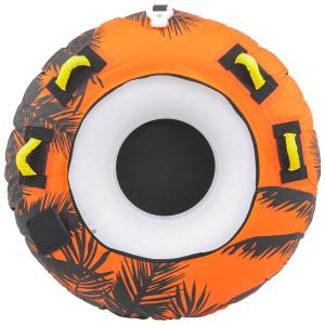 Boia Rebocável para 2 Pessoas, Carga Máx 294 kg com Inflação e Desinflação Rápidas, MADOG SPORT EQUIPMENT, Laranja e Preto