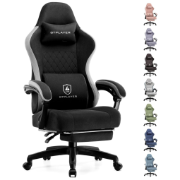 GTPLAYER Cadeira de Escritório Gamer Reclinável e Ergonômica com Apoio para Lombar, Azul