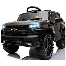 Little Brown Box Carro, Carrinho Elétrico 1 Assento 12V, com Luzes de LED e Controle Remoto, Preto