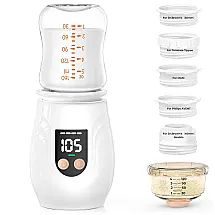 Aquecedor de Mamadeiras para Leite Materno com 5 Adaptadores, Recarregável, 110V, Lovsheme, Branco
