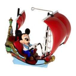 Enfeite Natalino Hallmark Keepsake Disney Peter Pan's Flight "Partindo para a Terra do Nunca", Plástico 9,9x9,1x8,2 cm