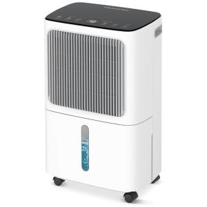 Desumidificador para Casa 30L com Mangueira de Drenagem, 3 Modos de Operação, Controle Inteligente de Umidade e Área 230m2, VEAGASO, Branco