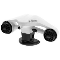 PRO Scooter de Propulsor Aquático Mergulhe de até 40 Metros com Suporte para Câmera, ASIWO, Branco