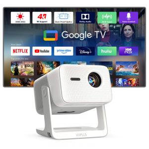 Projetor Smart VOPLLS Branco Google TV WiFi 6 Bluetooth 1080P G7 110W