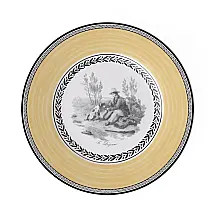 Prato para Salada Villeroy Boch 22 cm Redondo Porcelana Premium Branco, Cinza e Amarelo - Elegância à Mesa