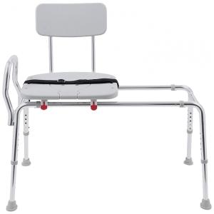 Cadeira de Banho Móvel para Idoso Suporta até 180 kg, EAGLE HEALTH SUPPLIES 522 7311 1900, Branco