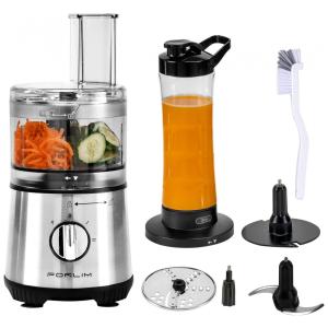 Processador de Alimentos 3,5 xícaras com 2 Velocidades e Acessórios, 110V 350W, FORLIM, Prata