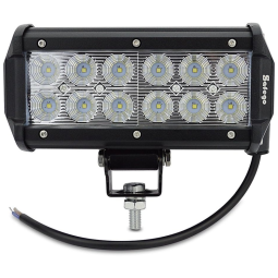 Farol de Milha LED Off Road 16,5cm 36W 3600 Lúmens 12V 24V 12 Leds de 3W, SAFEGO, Branco