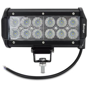 Farol de Milha LED Off Road 16,5cm 36W 3600 Lúmens 12V 24V 12 Leds de 3W, SAFEGO, Branco