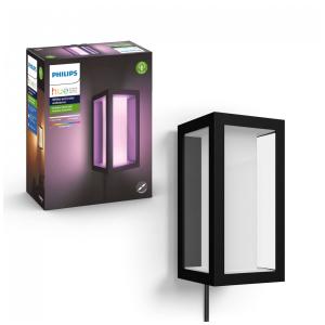 Arandela Luminária Inteligente Colorida Externa de Parede à prova dágua com Sensor, Base E27, 1 Unidade, PHILIPS HUE 1745930V7, Preto