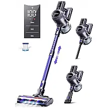 Aspirador de Pó Multifuncional sem Fio com Acessórios e Painel LED, 110V 250W, Voweek, Roxo