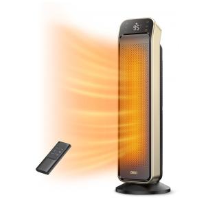 Aquecedor Elétrico Portátil Silencioso com 3 Modos e Controle Remoto, 110V 1500W, Dreo, Preto e Dourado