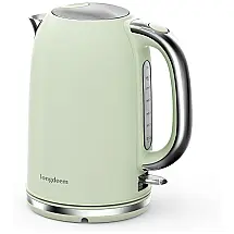 Chaleira Elétrica 1,7 Litros com Desligamento Automático e Proteção Contra Fervura, Aço Inoxidável, 110V 1500W, Longdeem, Verde