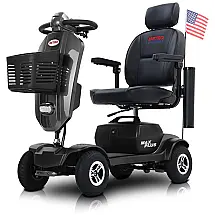 Cadeira de Rodas Elétrica Metro Mobility para Adultos, 136 kg de Capacidade, Pneus Pneumáticos de 23 cm e Caixa para Muletas, Viagem