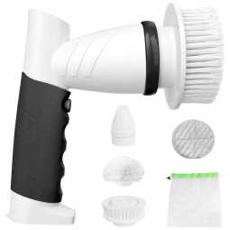 Escova Elétrica Rotativa 360 sem Fio com 2 Velocidades e 4 Acessórios, 110v, SZFIXEZ, Verde