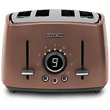 Torradeira de 4 Fatias com Botão Digital, 110v, SENCOR STS6076GD, Dourado