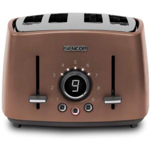 Torradeira de 4 Fatias com Botão Digital, 110v, SENCOR STS6076GD, Dourado