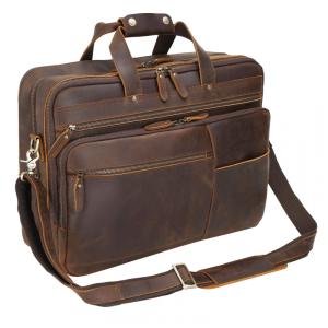 Bolsa Carteiro Masculina de Couro Italiano Grosso para Laptop com 17,3 Polegadas, Polare Original