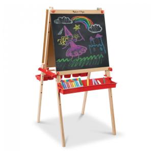 Lousa Infantil com Cavalete, Quadro Negro ou Magnético e Apagador para Crianças Acima de 3 Anos, Melissa & Doug