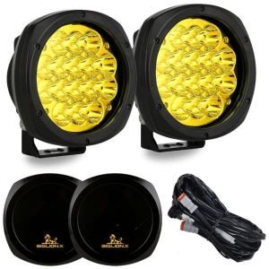 Farol de Milha LED Off Road 4 x 4 com 18800 Lúmens e Luz Amarela IP68 30V, 160W, 2Un, BIGLION.X, Preto