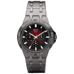 Relógio Masculino Analógico Quartzo de Aço Inoxidável, RELIC BY FOSSIL ZR15514, Cinza