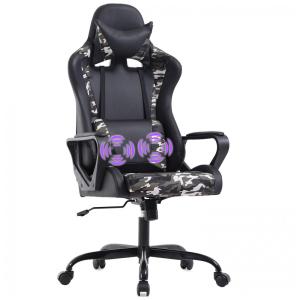 Cadeira Gamer Ergonômica BestOffice Giratória com Suporte Lombar e Apoio de Cabeça, Preta