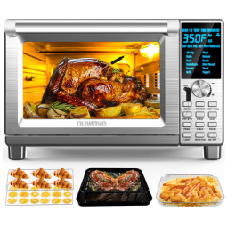 Forno Elétrico de Bancada 28,4 Litros 12 em 1 com Termômetro Inteligente Integrado, 110V 1800W, Nuwave Bravo XL, Prata