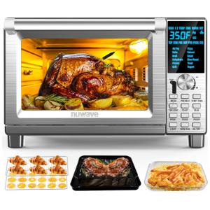 Forno Elétrico de Bancada 28,4 Litros 12 em 1 com Termômetro Inteligente Integrado, 110V 1800W, Nuwave Bravo XL, Prata