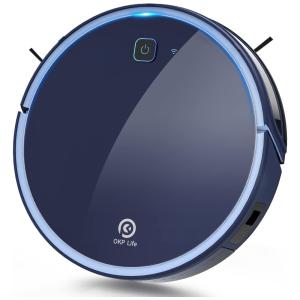 Aspirador de Pó Robô com Conexão via APP WIFI, 110V, OKP K7A, Azul Escuro