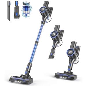 Aspirador de Pó Sem Fio NADALY, 3 Níveis de Sucção, 45 Min de Autonomia, Escova Antiemaranhado, Aspirador Recarregável 8 em 1 - 700W