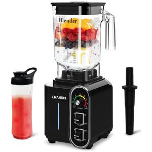 Liquidificador Profissional 1.5L 9 Velocidades 1800W, 110v, CRANDDI KND K98C B, Preto